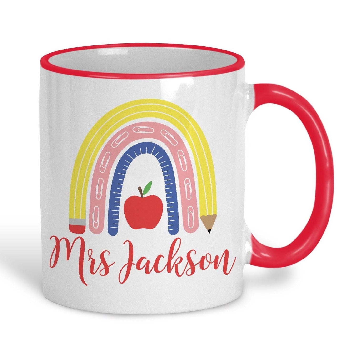 Teacher Rainbow Personalised Ceramic Mug