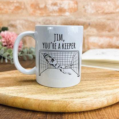 You're A Keeper Football Pun Funny Personalised Mug Valentine's Day Boyfriend Girlfriend Gift Partner