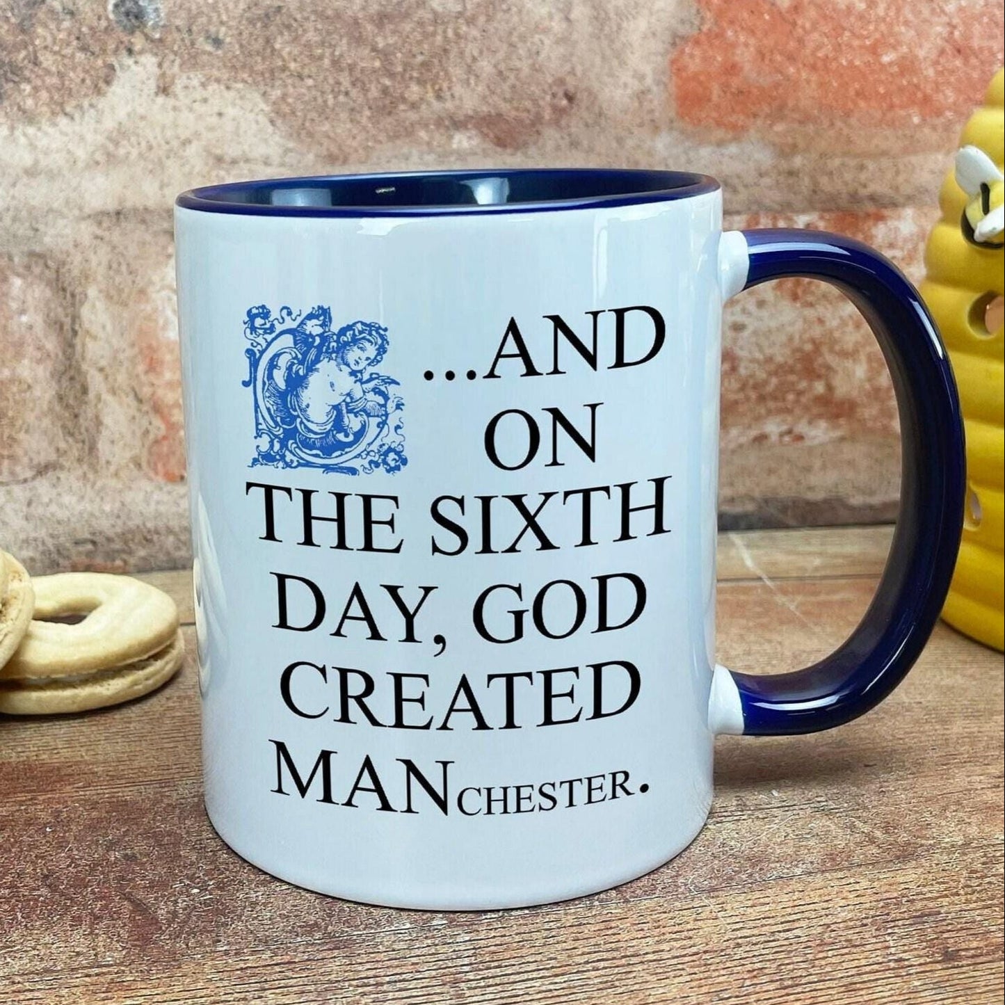 And On The Sixth Day God Created MANchester - Personalised Ceramic Mug