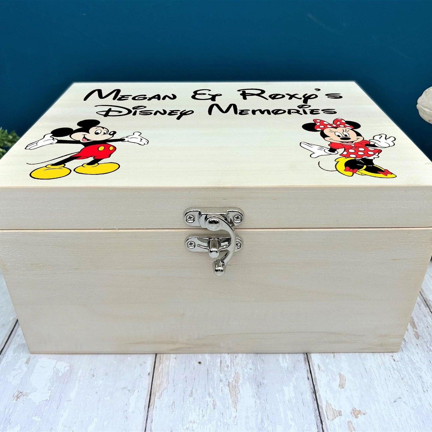 Disney Memories Mickey Minnie Mouse Personalised Wooden Box