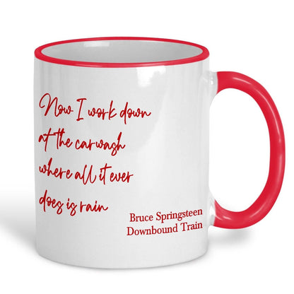Bruce Springsteen Downbound Train 80s Personalised Mug