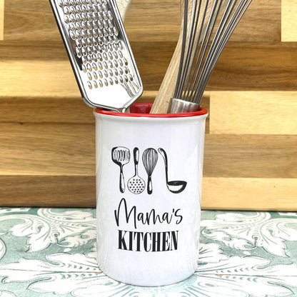 Kitchen Cooking Utensils Holder - Cutlery Pot - Personalised Gift Housewarming