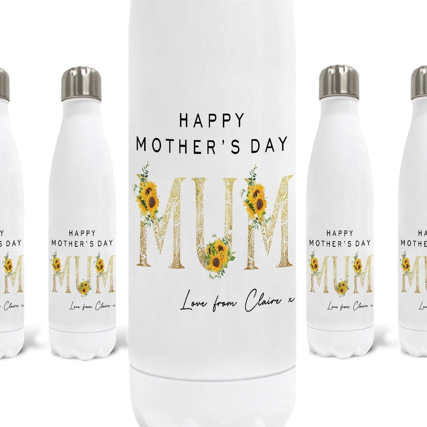 Sunflowers Happy Mother's Day Water Bottle Mother's Day Present Gift For Mum Mummy Birthday