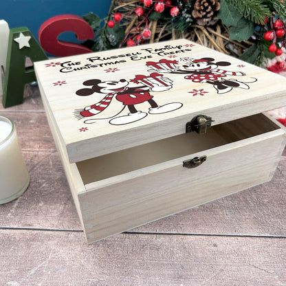 Disney Minnie Mickey Mouse Personalised Christmas Eve Treat Box