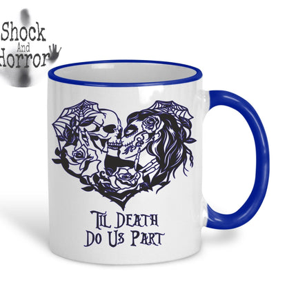 Til Death Us Do Part - Pair of Mugs - Great Wedding or Anniversary Gift for Gothic Couple