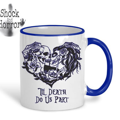 Til Death Us Do Part - Pair of Mugs - Great Wedding or Anniversary Gift for Gothic Couple
