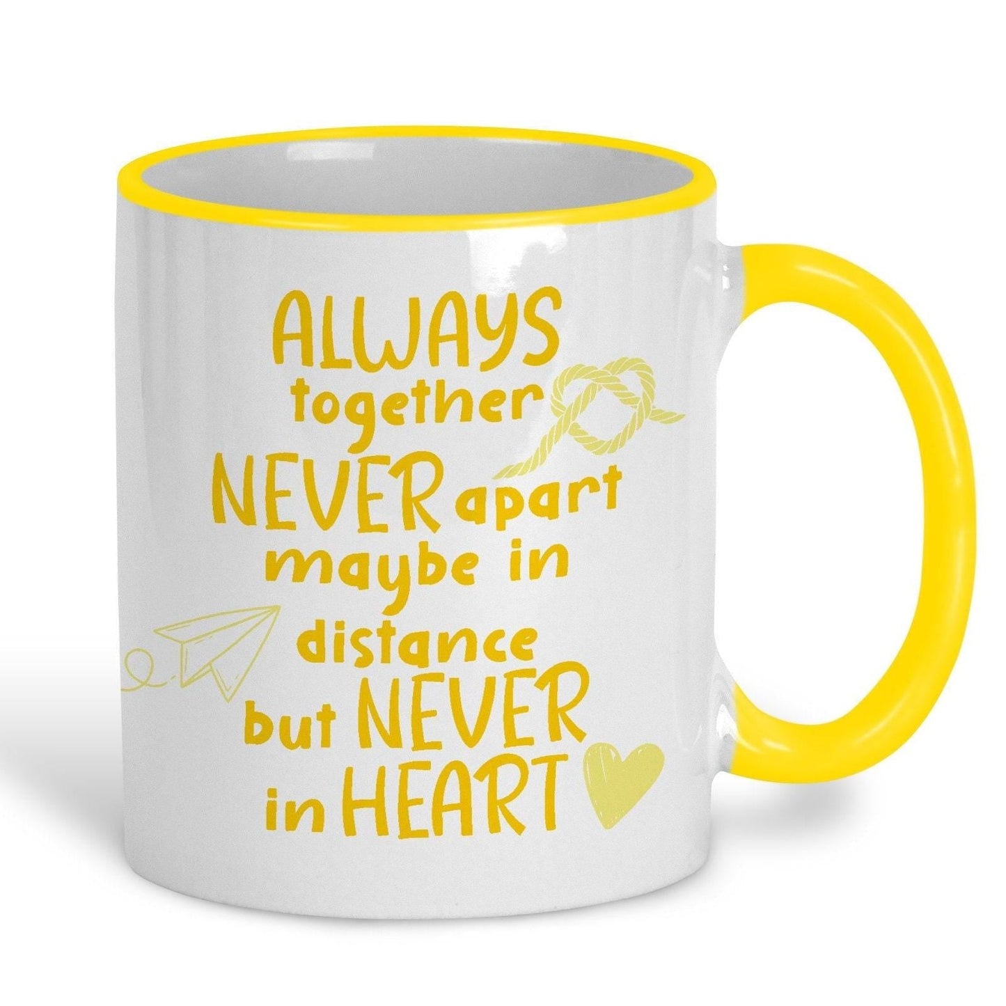 Always Together Never Apart Long Distance Personalised Mug