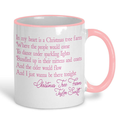 Christmas Tree Farm Taylor Swift Christmas Song Lyrics Mug