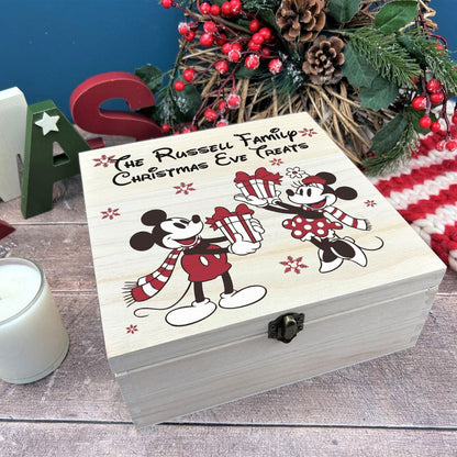 Disney Minnie Mickey Mouse Personalised Christmas Eve Treat Box