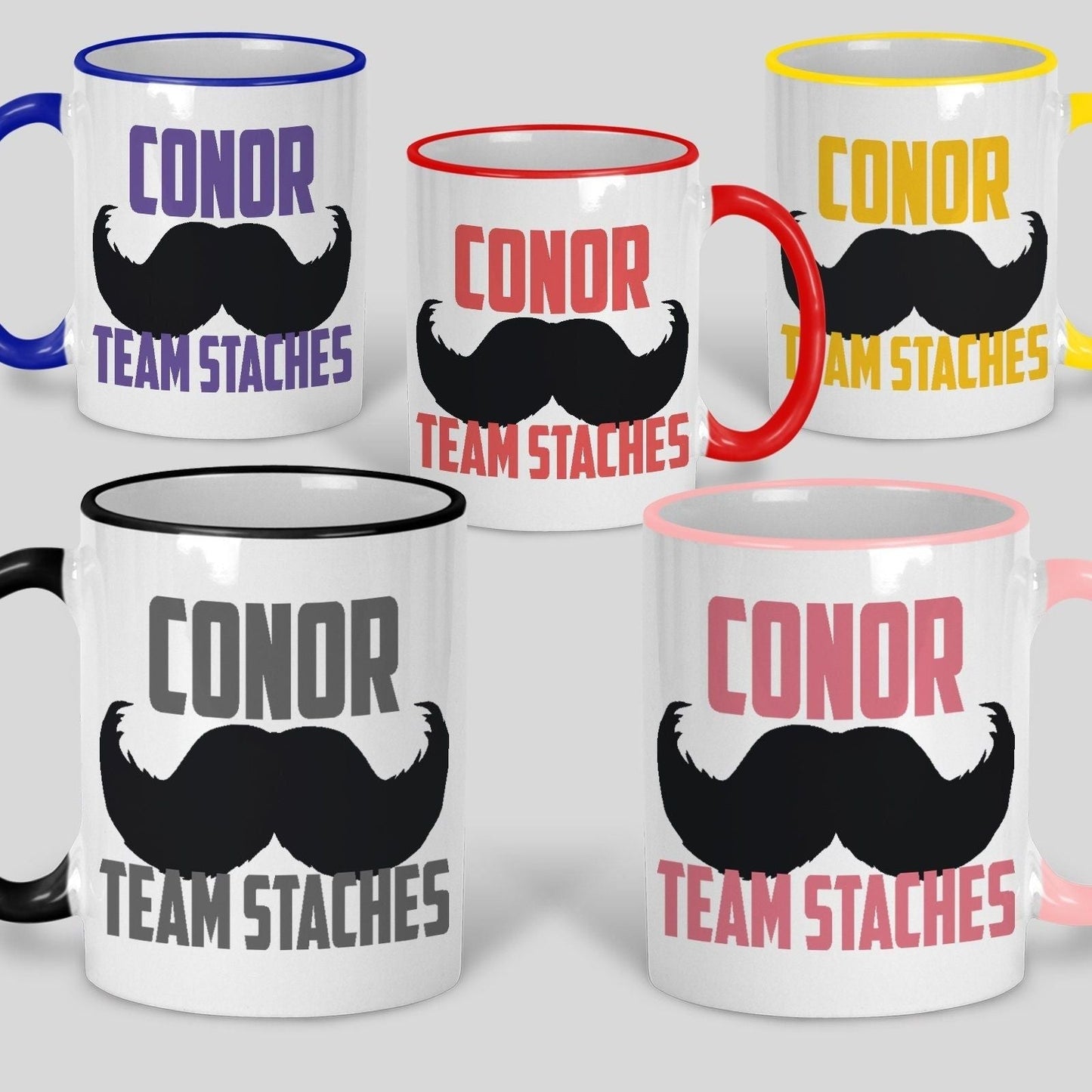 Team Staches Stag Do Groomsmen Best Man Groom Wedding Personalised Tokens Gifts Mug Moustache