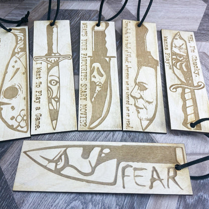 Horror Movie Bookmark Gift - Scary Film Fan-  Pick Your Favourite Character