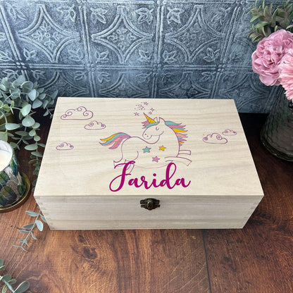 Unicorn Memory / Trinket Box - Personalised Gift
