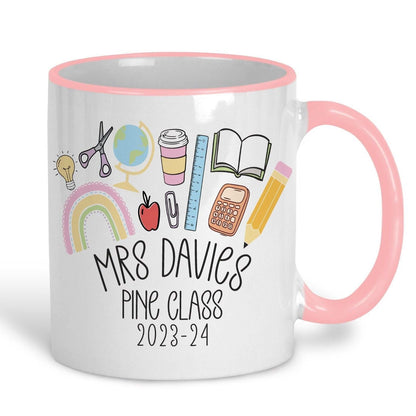 Teacher Supplies Doodles Personalised Ceramic Mug
