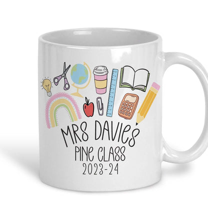 Teacher Supplies Doodles Personalised Ceramic Mug