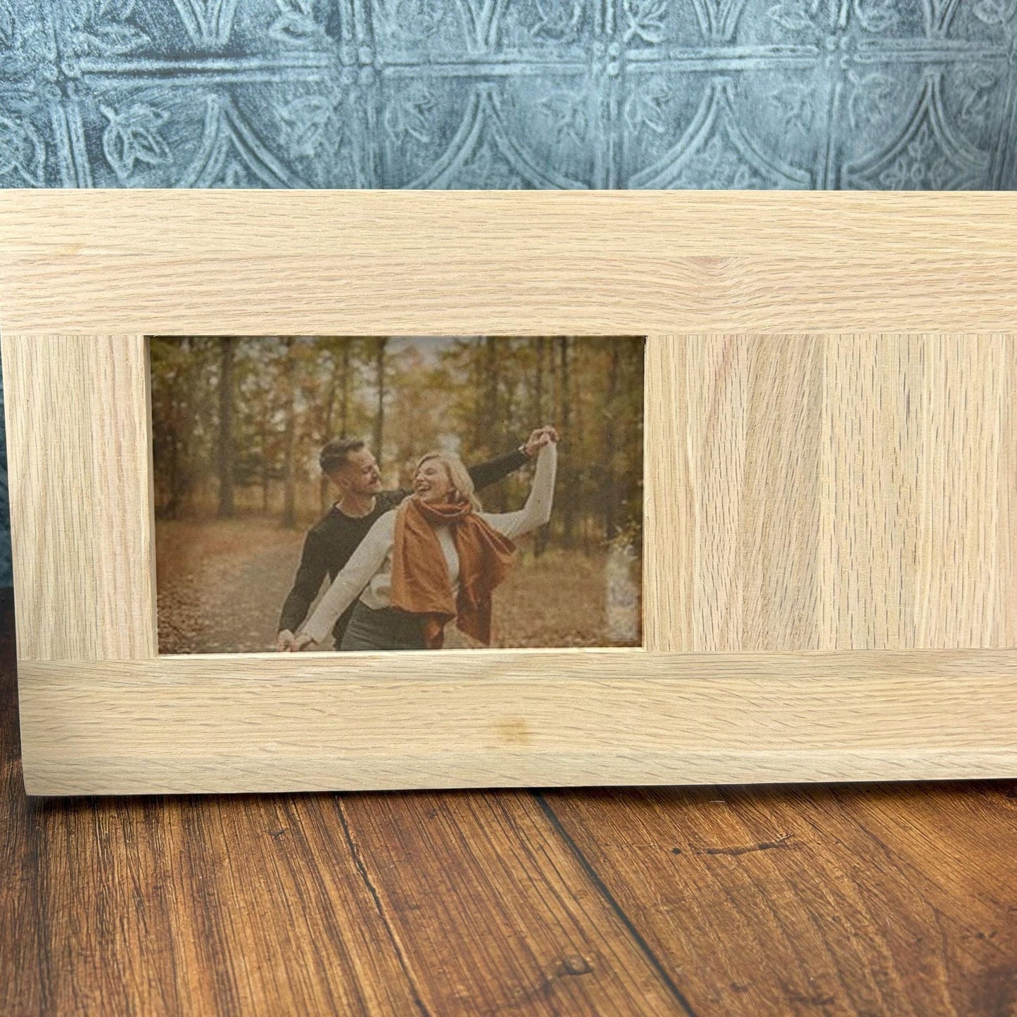 My Favourite People Call Me Grandma Personalised Oak Photo Frame Gift - Baby Announcement