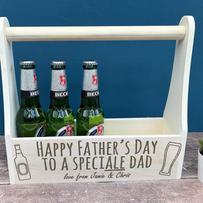 SpeciALE Dad Pun Beer Carrier - Father's Day Gift  - Personalised BBQ Summer Drinks Holder