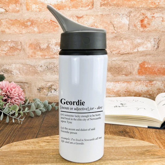 Geordie Defintion - Newcastle Geordie Dialect - Personalised Water Bottle