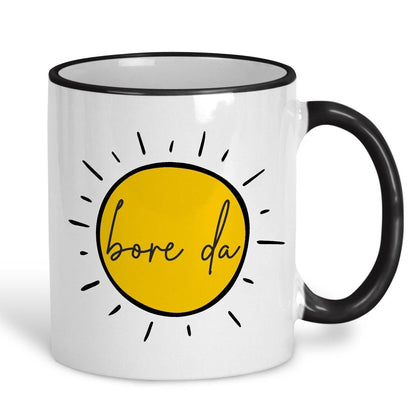Bore Da Good Morning - Welsh Language Dialect - Personalised Ceramic Mug