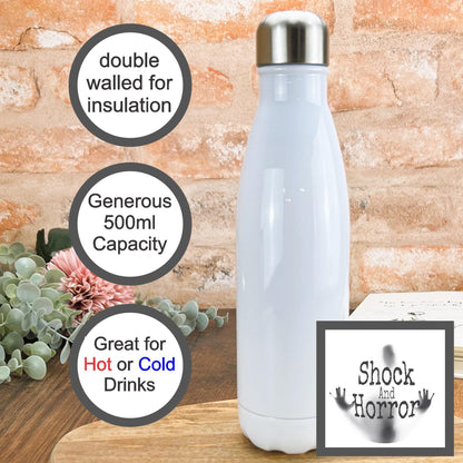 Personalised Eyeball Shock Image Reusable Metal Water Bottle