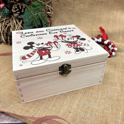 Disney Minnie Mickey Mouse Personalised Christmas Eve Treat Box