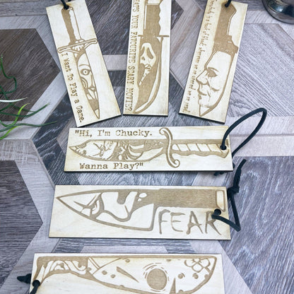 Horror Movie Bookmark Gift - Scary Film Fan-  Pick Your Favourite Character