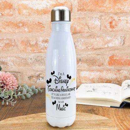 Disney TA Teaching Assistant With Magic Personalised Water Bottle Gift