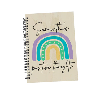 Rainbow Positive Thoughts - Personalised Book of Positivity - Gratitude Journal