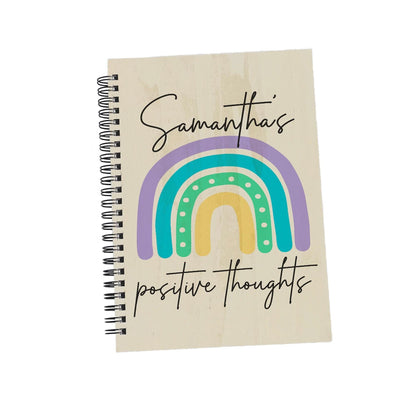 Rainbow Positive Thoughts - Personalised Book of Positivity - Gratitude Journal