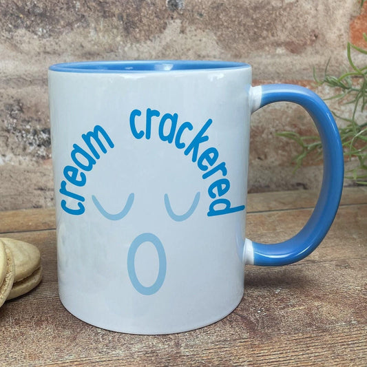Cream Crackered - Cockney Rhyming Slang Dialect - Personalised Ceramic Mug