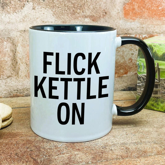 Flick Kettle On Yorkshire Dialect - Personalised Ceramic Mug