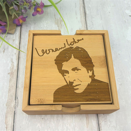 Leonard Cohen Lyrics Music Suzanne Bird On The Wire Engraved Coaster Set New Home Décor House Warming Gift Christmas Gift Birthday Present