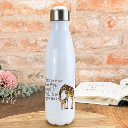 From Small to Tall Giraffe Water Bottle Mother's Day Personalised Gift