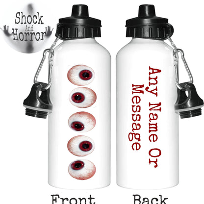 Personalised Eyeball Shock Image Reusable Metal Water Bottle