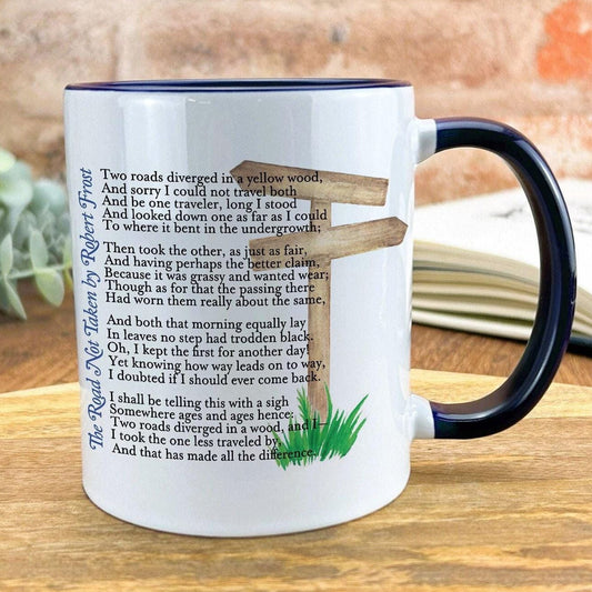 Robert Frost The Road Not Taken Poetry Quote Mug