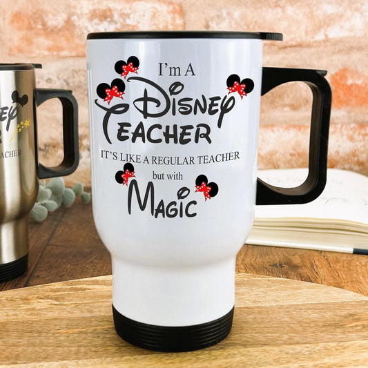 Disney Teacher With Magic Travel Mug Personalised Gift