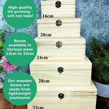 Floral Mr & Mrs Wedding Personalised Keepsake Memory Box