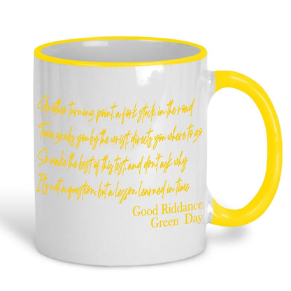 Green Day Good Riddance Music Lyrics Quote Mug