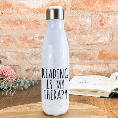 Reading Is My Therapy Water Bottle Reader Gift