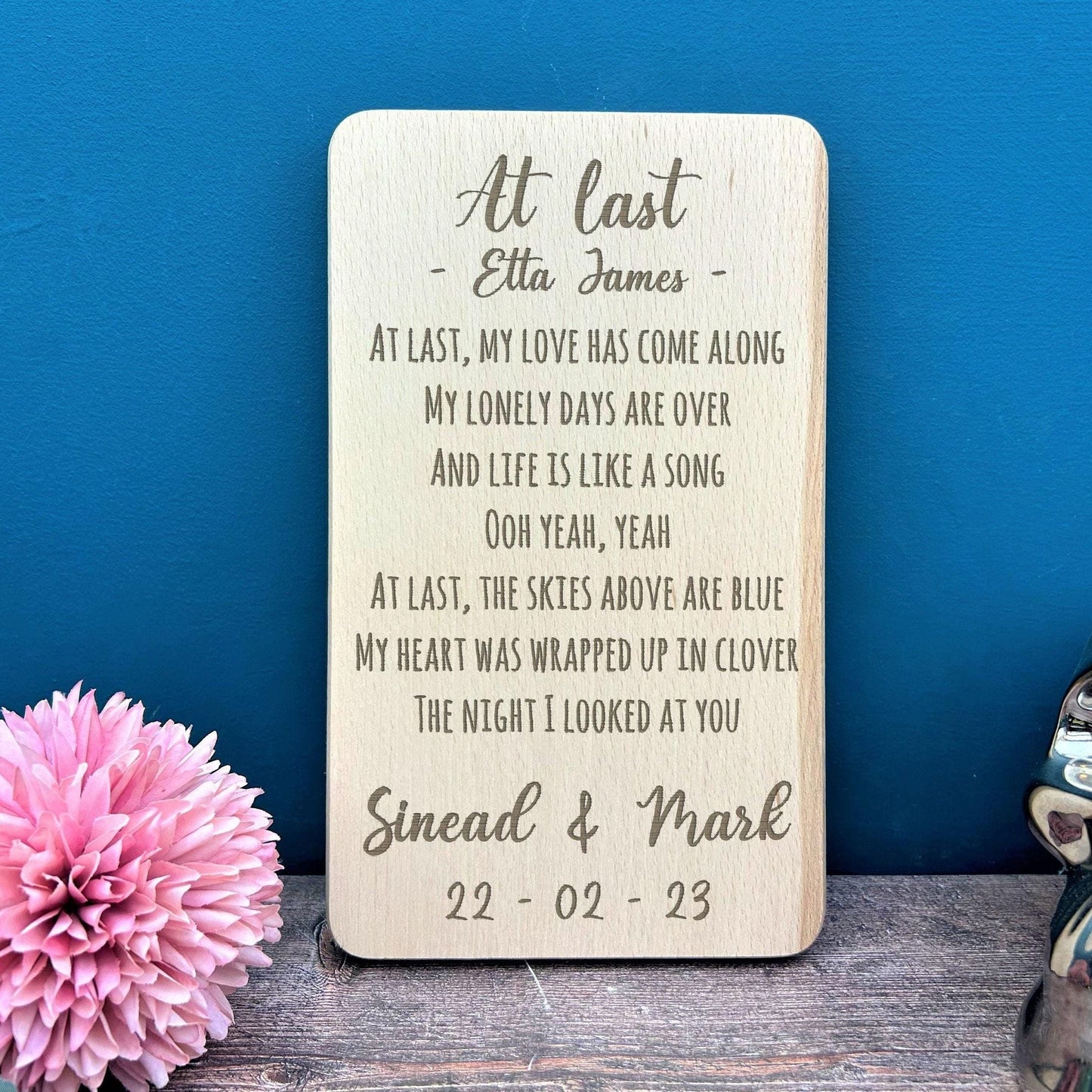 First Dance Wedding Song Lyrics - Any song - Personalised Plaque - Engraved Personalised Wedding Gift