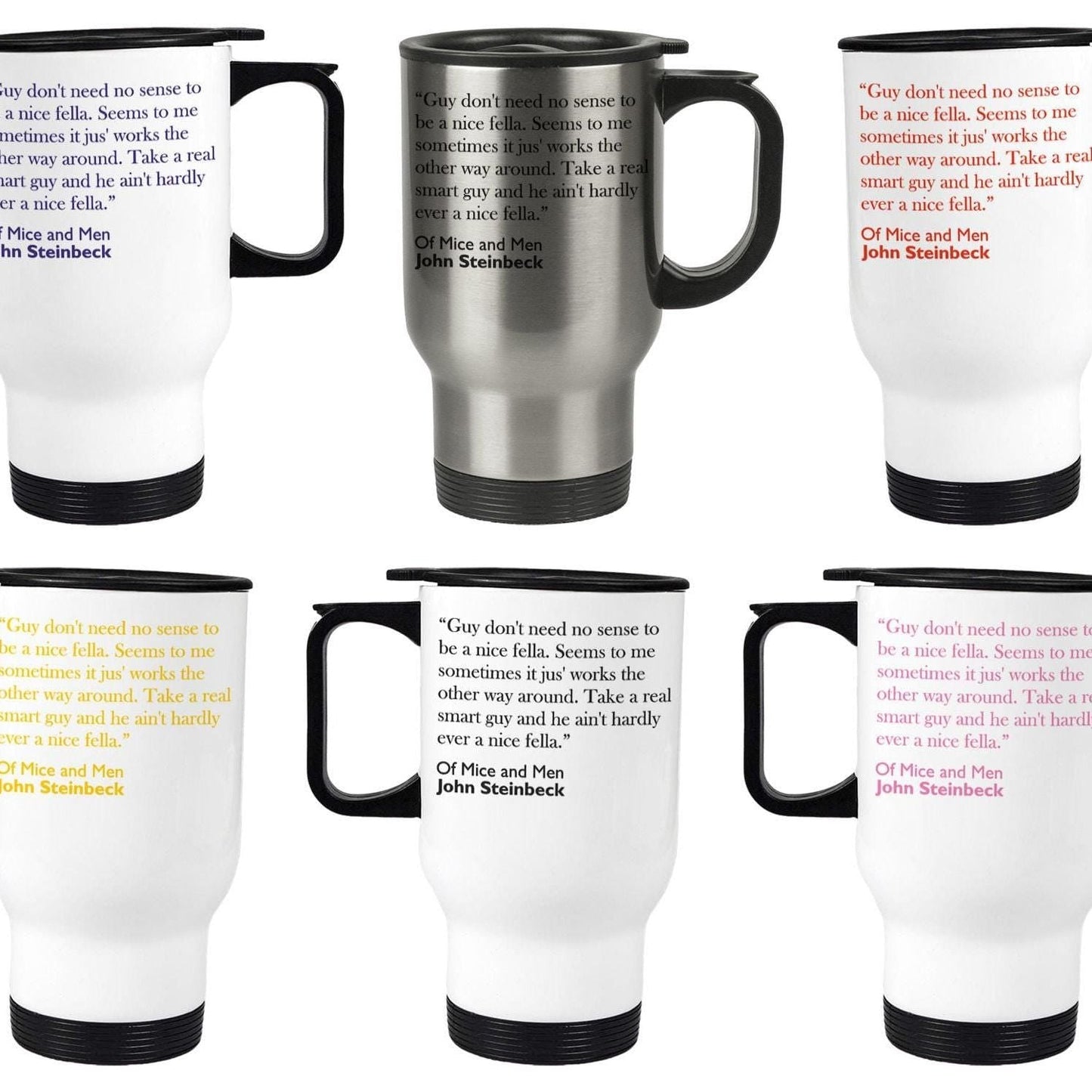 John Steinbeck Of Mice and Men Quote Travel Mug Reader Gift