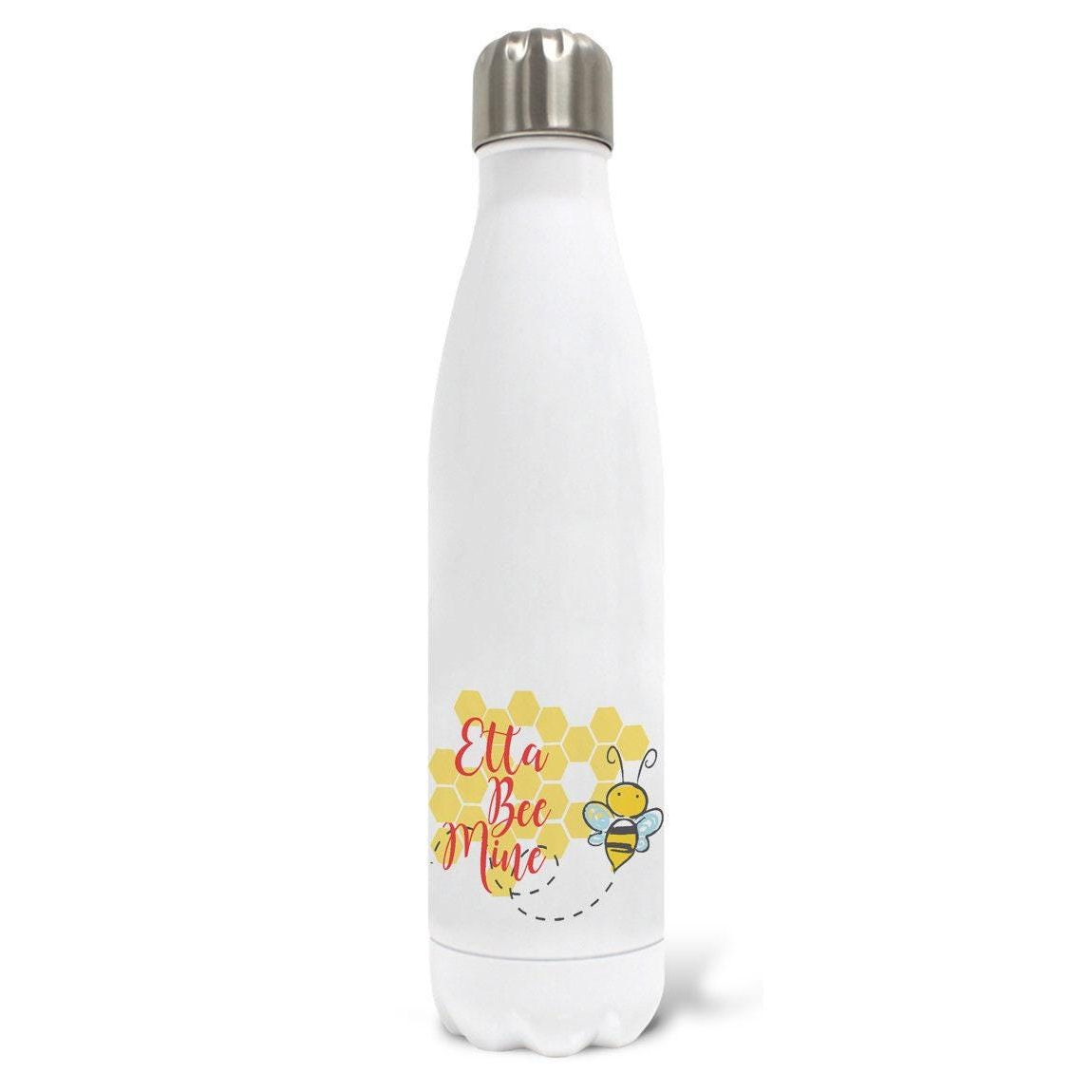 Bee Mine Honeycomb Personalised Water Bottle Valentine's Day Boyfriend Girlfriend Gift Partner Love