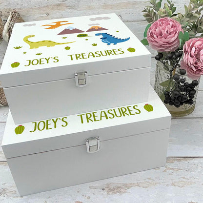 Dinosaur Prehistoric Trex Children's Memory Toy Box - Personalised Gift