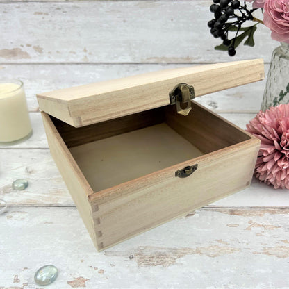 Floral Mr & Mrs Wedding Personalised Keepsake Memory Box