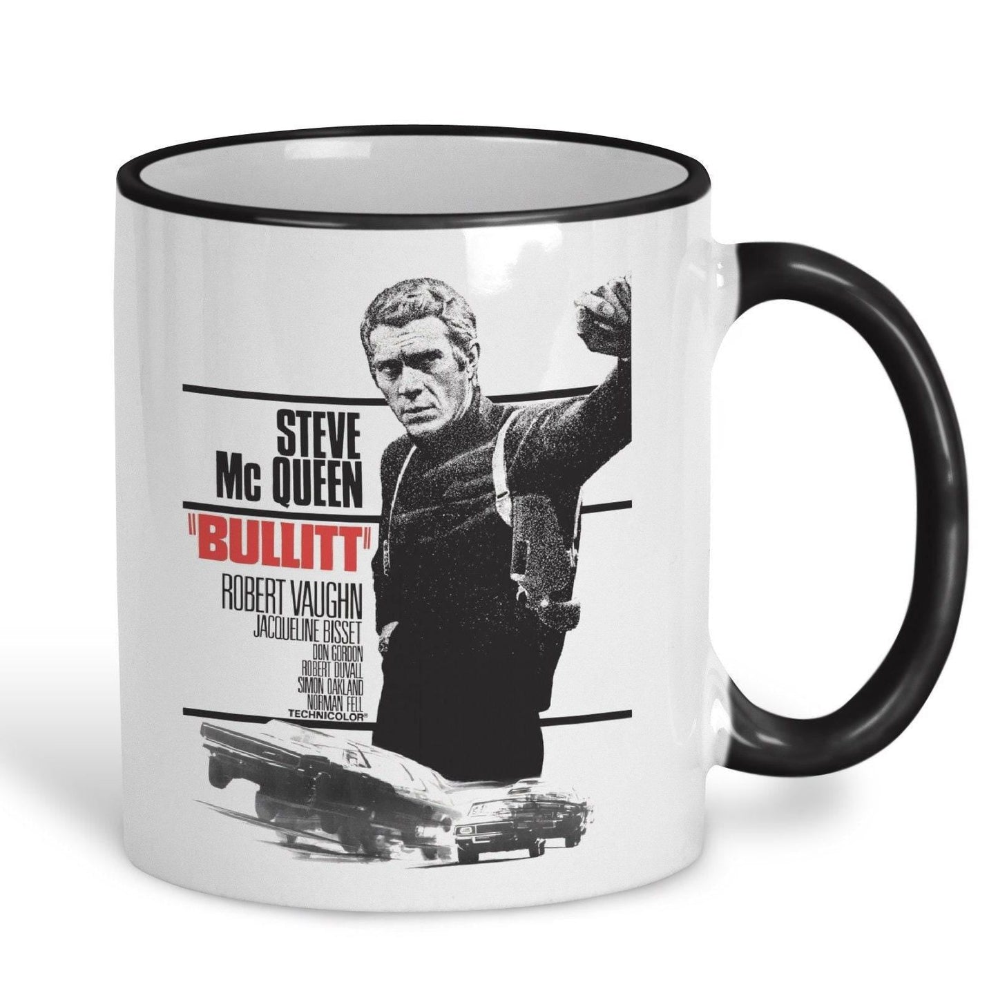 Bullitt 1968 Steve McQueen 60s Retro Poster Style Personalised Ceramic Mug