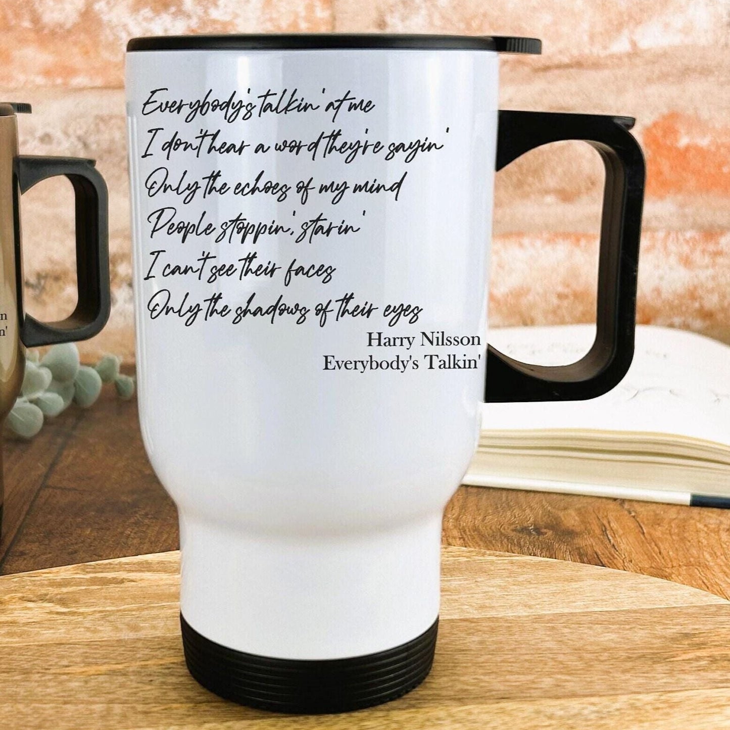 Harry Nilsson Everybody's Talkin Midnight Cowboy Music Travel Mug Personalised Gift