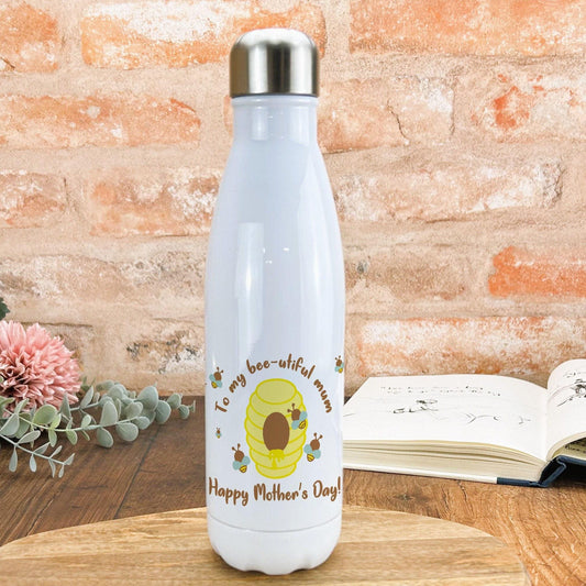 To My Bee-utiful Mother Beehive Water Bottle Mother's Day Personalised Gift