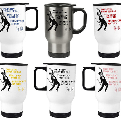 Top Hat Fred Astaire Musical Tap Dance Travel Mug Personalised Gift