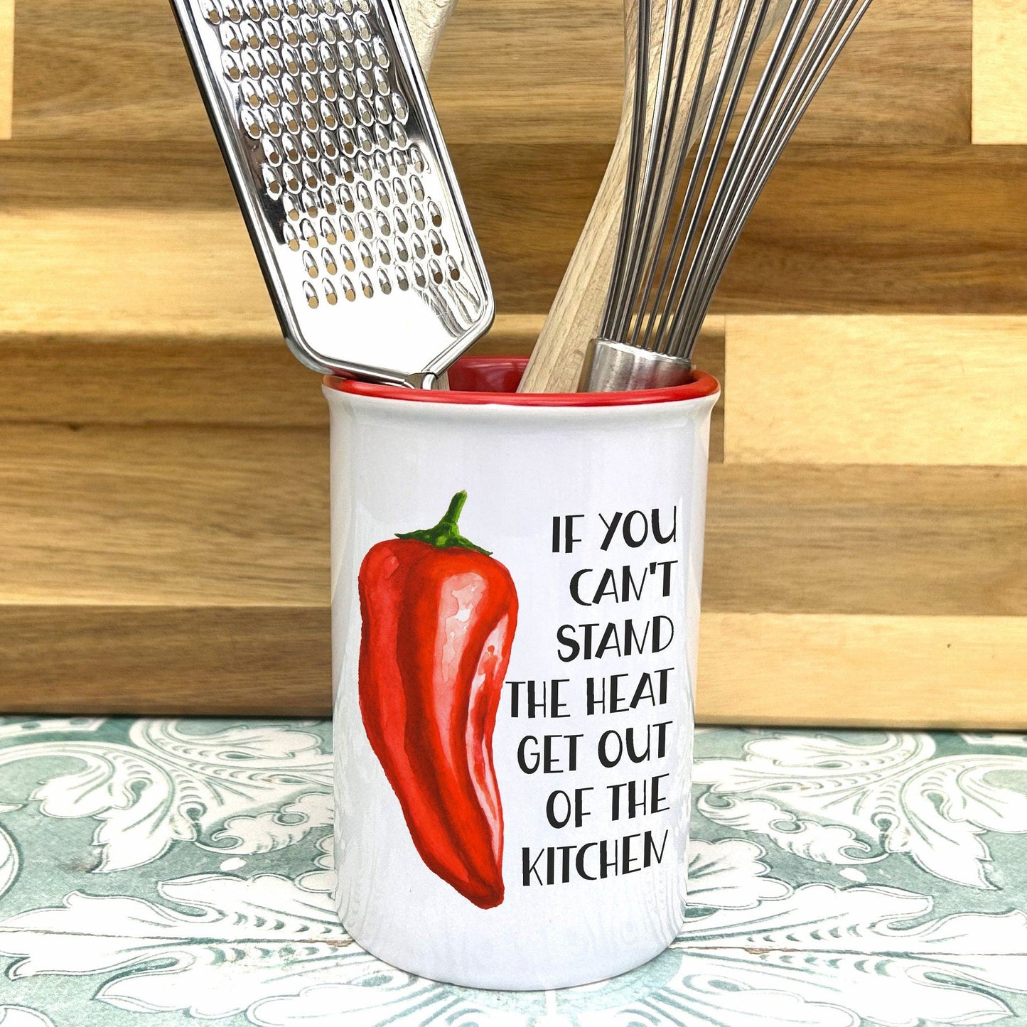 Can't Stand The Heat Chilli Pepper Hot Kitchen Utensil Holder