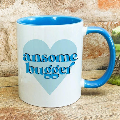 Ansome Bugger Yorkshire Dialect - Personalised Ceramic Mug