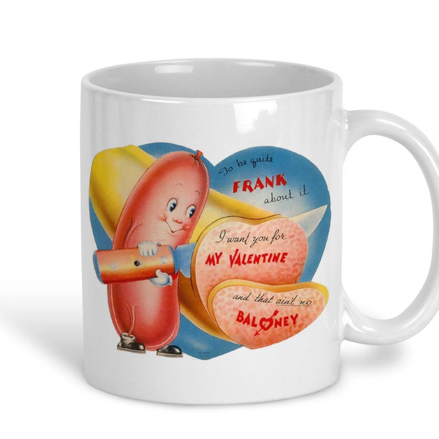 Ain't No Baloney Personalised Retro Valentine's Day Ceramic Mug